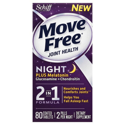 Move Free Night Glucosamine Chondroitin and Melatonin Joint Supplement, 80 Count