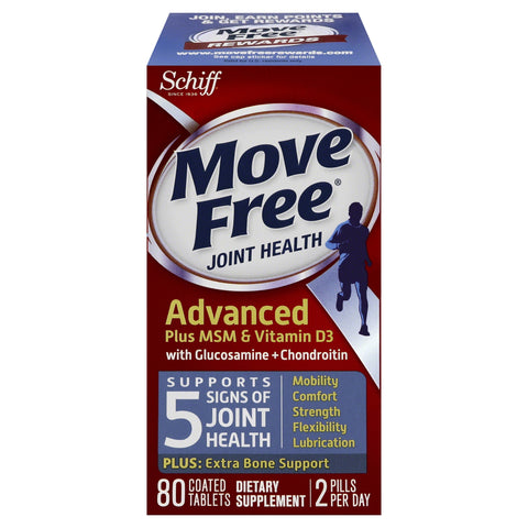 Move Free Advanced Glucosamine Chondroitin MSM Vitamin D3 and Hyaluronic Acid Joint Supplement