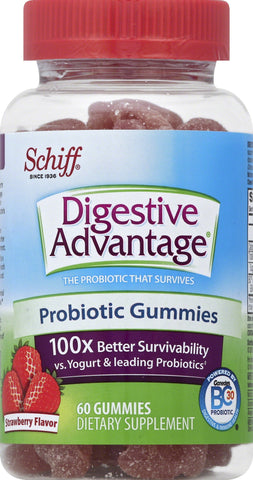 Digestive Advantage Probiotics - Daily Probiotic Gummies, Strawberry Flavor, 60 Count