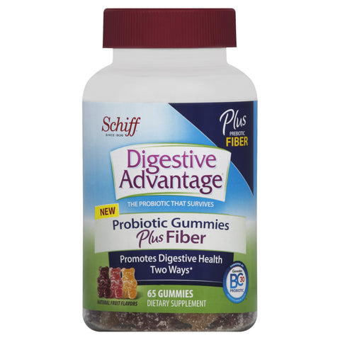 Digestive Advantage Probiotics - Daily Probiotic Gummies Plus Fiber, 65 Count