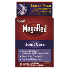 MegaRed Joint Care Omega 3 Krill Oil Hyalyronic Acid and Astaxanthin Joint Supplement, 30 Count