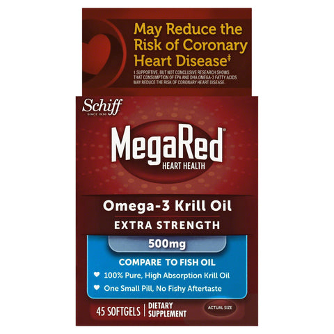 MegaRed Extra Strength Omega 3 Krill Oil 500mg Supplement