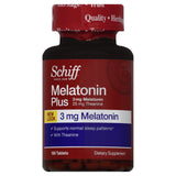 Schiff Melatonin Plus with Melatonin 3mg and Theanine 25mg Sleep Aid Supplement, 180 Count