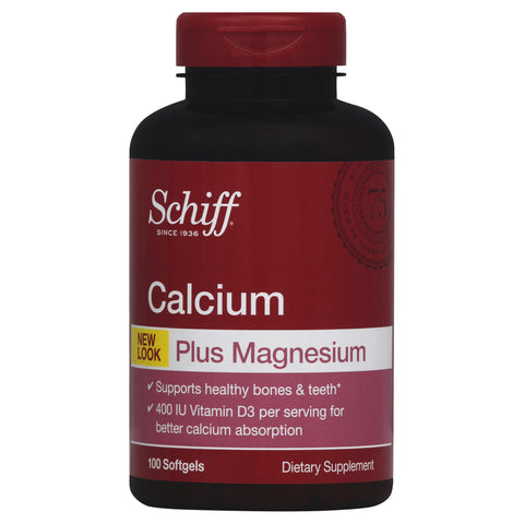 Schiff Calcium Carbonate Plus Magnesium with Vitamin D3 400 IU, Calcium Supplement