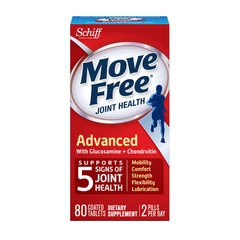 Move Free Triple Strength Glucosamine Chondroitin and Hyaluronic Acid Joint Supplement, 80 Count