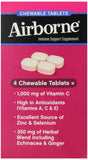 Airborne Chewable Vitamin C 1000mg Immune Support Supplement Tablets