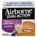Airborne Dual Action Beta Immune Booster & Anti-Oxidant Immune Support Supplement, Citrus Effervescent Tablets, 10 Count