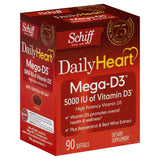 Schiff Mega-D3 Vitamin D3 5000 IU with Resveratrol and Red Wine Extract Supplement, 90 Count