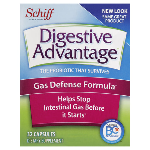 Digestive Advantage Gas Defense Formula Probiotic Capsules, 32 Count